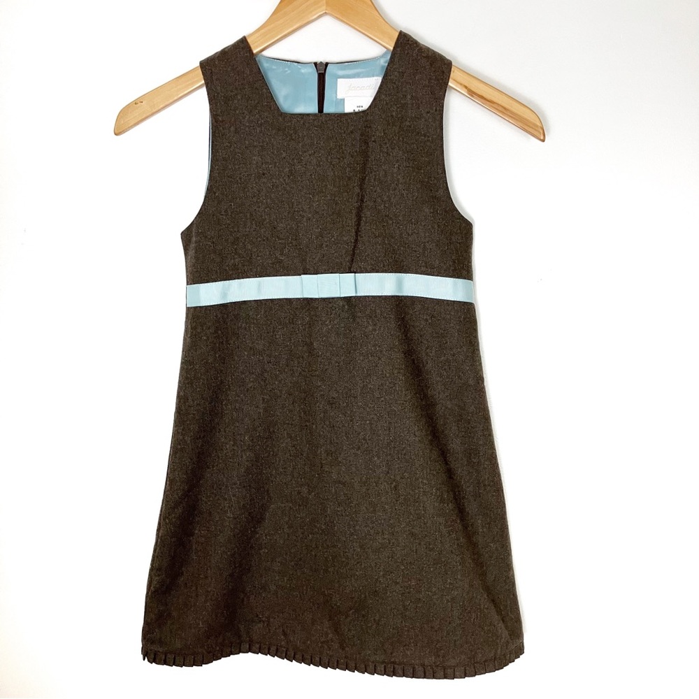 Jacadi wool blend sleeveless holiday dress size 8 girls